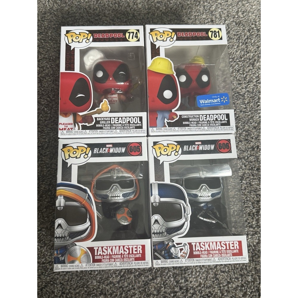 Marvel Black Widow Marvel Deadpool Funko‎ Lot Of 4 Taskmaster